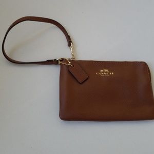 Coach wristlet - tan